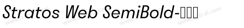 Stratos Web SemiBold字体转换